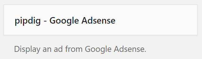 pipdig Google Adsense widget